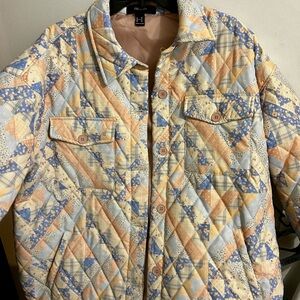 Forever 21 Floral Quilt Patchwork Jacket